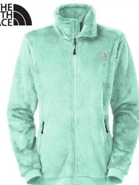 THE NORTH FACE OSITO FLEECE SEAFOAM GREEN JACKET FULL ZIP SIZE SMALL